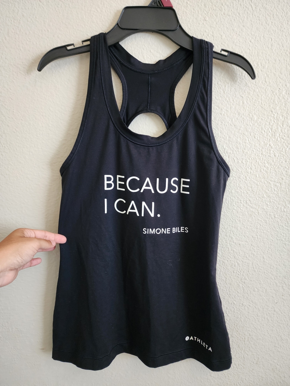 ATHLETA x Simone Biles "Because I Can" Keyhole Workout Tank Top XS